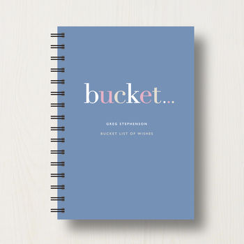 Personalised 'Bucket' List Journal Or Notebook, 9 of 11