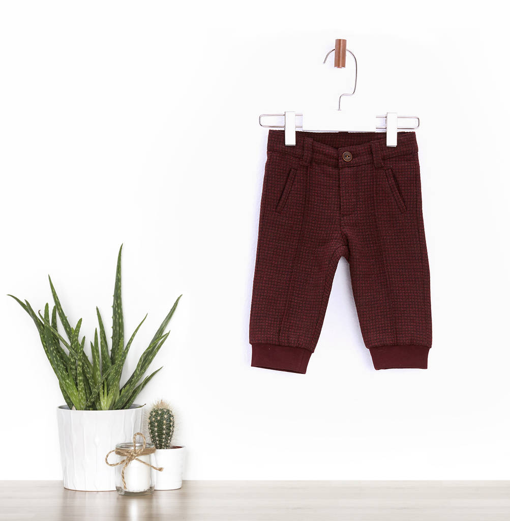 Wool Blend Baby Boys Trousers, 1 of 2
