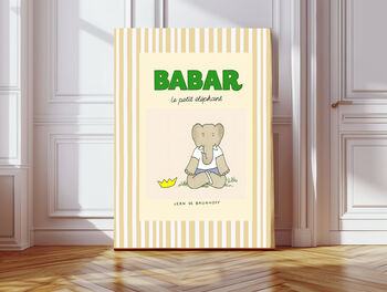 Babar The Elephant Meditation Nursery Art Print, 2 of 3