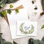 Olive Floral Thank You Cards And Envelopes, thumbnail 2 of 2