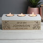 Personalised Wooden Floral Tealight Holder Box, thumbnail 1 of 6