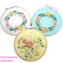 Turquoise Floral Wreath Embroidery Kit, thumbnail 6 of 11