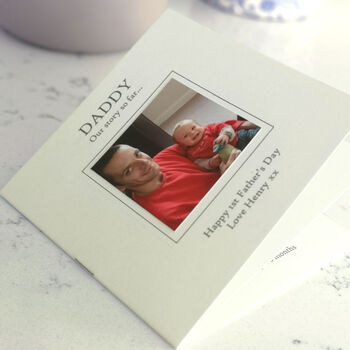 First Father's Day Daddy And Me Personalised Card Book, 5 of 6