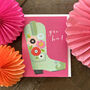 Mini Cowboy Boots Card, thumbnail 1 of 4