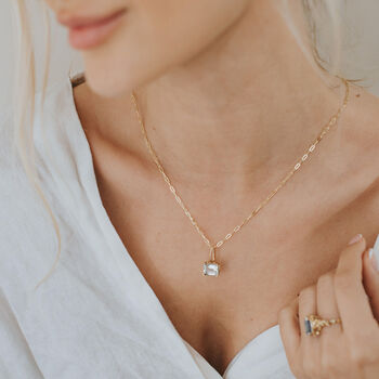 Sterling Silver Quartz Giselle Necklace, 2 of 6