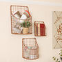 Three Wall Mounted Copper Home Storage Baskets, thumbnail 1 of 10