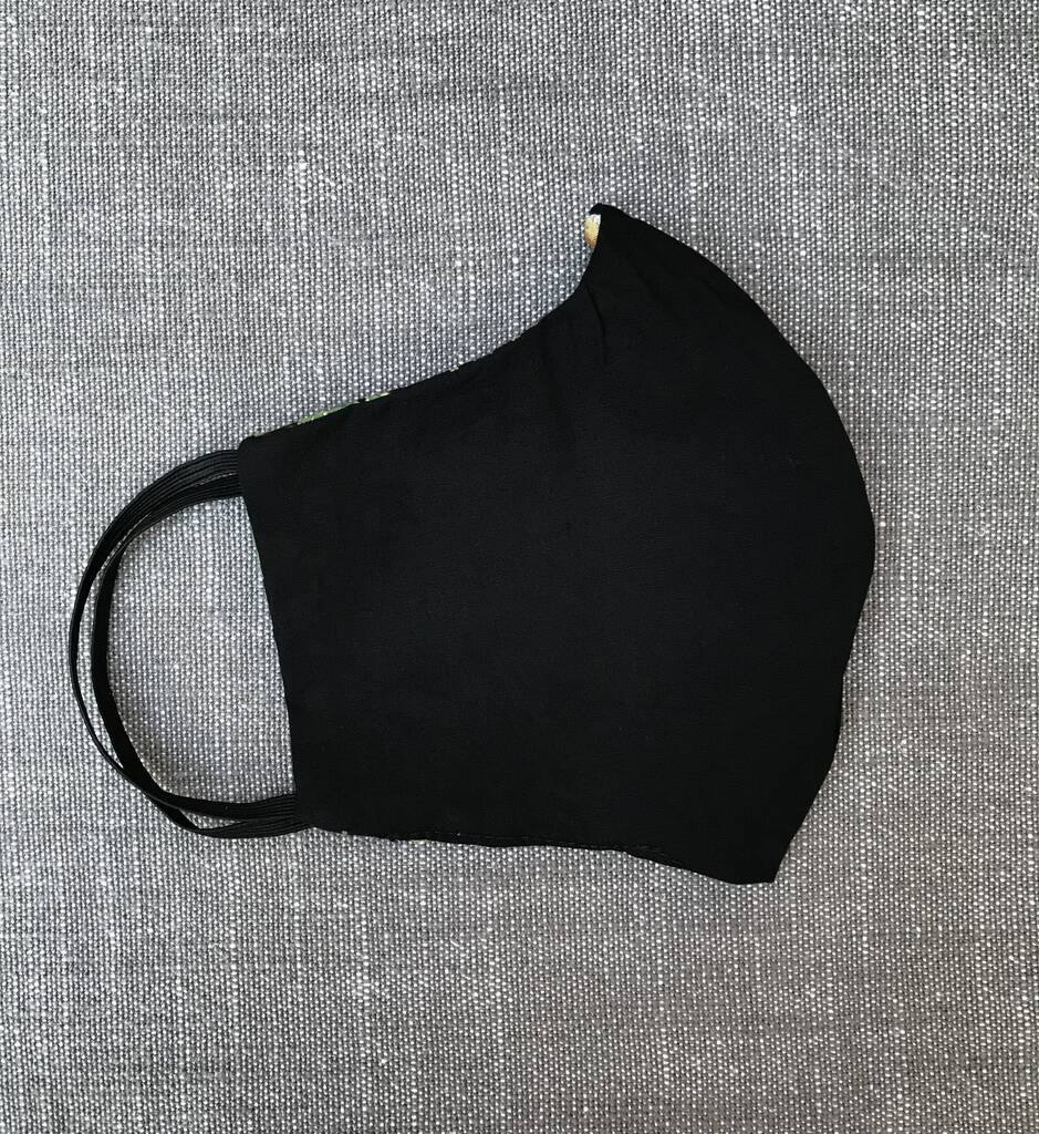Mens Reusable 100% Cotton Japanese Wave Face Mask By Lily King ...