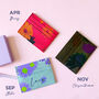 Birth Flower With Personalised Name Leather Card Holder, thumbnail 9 of 12