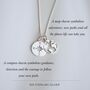 Dainty Compass And Map Charm Necklace Travel Christmas Gift, thumbnail 9 of 10