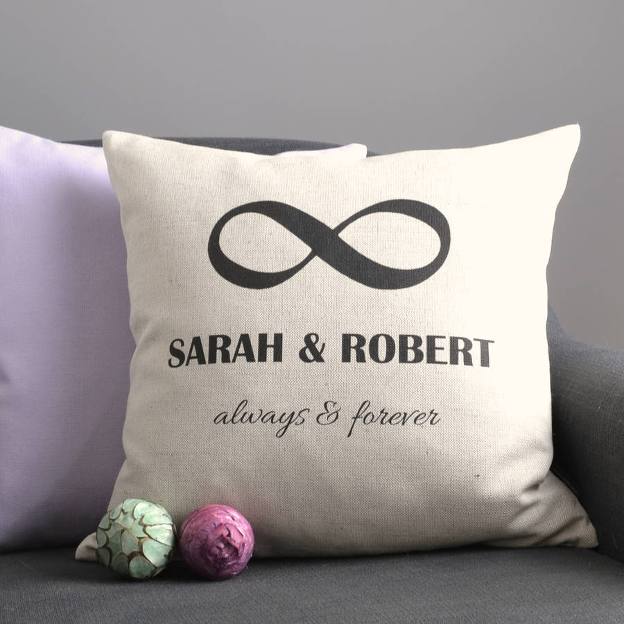 Infinity Love Personalisation Cushion Cover, 1 of 5