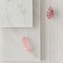 925 Silver Raw Cut Soft Pink Agate Crystal Necklace, thumbnail 2 of 6