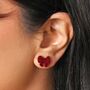 Velvet Bow Stud Earrings, thumbnail 1 of 6