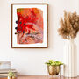 Fire Red Botanical Collage Art Print, thumbnail 1 of 8
