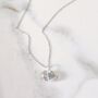 Double Terminated Herkimer Diamond Pendant Necklace, Silver, thumbnail 1 of 8