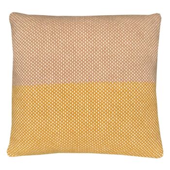 Festivity Wool Cushion Yellow Offwhite Square, 3 of 5