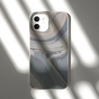 Blue Liquid Marble Biodegradable Phone Case, 8 of 8