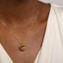 Garnet Orb 18k Gold Plated Necklace, thumbnail 1 of 3