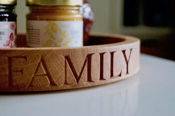 Personalised Wooden Round Storage Tray, 4 of 6