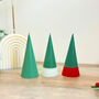 Minimalist Green Christmas Tree Pillar Candle, thumbnail 1 of 3