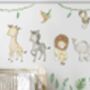 Children's Safari Jungle Animals Wall Decal Stickers, thumbnail 6 of 7