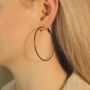 Boho Large Round Geometric Hoop Earrings, thumbnail 2 of 8