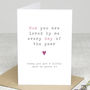 'Loved Every Day' Personalised Greetings Card, thumbnail 1 of 7