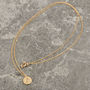 Solid Gold Mini Double Sided Initial Necklace, thumbnail 1 of 7