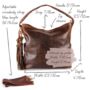 Leather Pocket Hobo Tote With Tassel, thumbnail 7 of 7