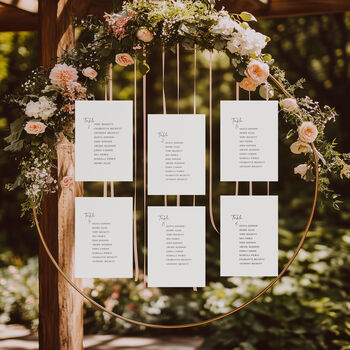 Minimalist Wedding Seating Plan Display Cards, 4 of 4