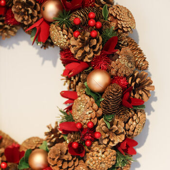 Canterbury Giant Luxury Christmas Wreath With Bow, 6 of 7