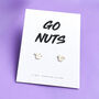 Go Nuts Sterling Silver Squirrel Earrings, thumbnail 1 of 3