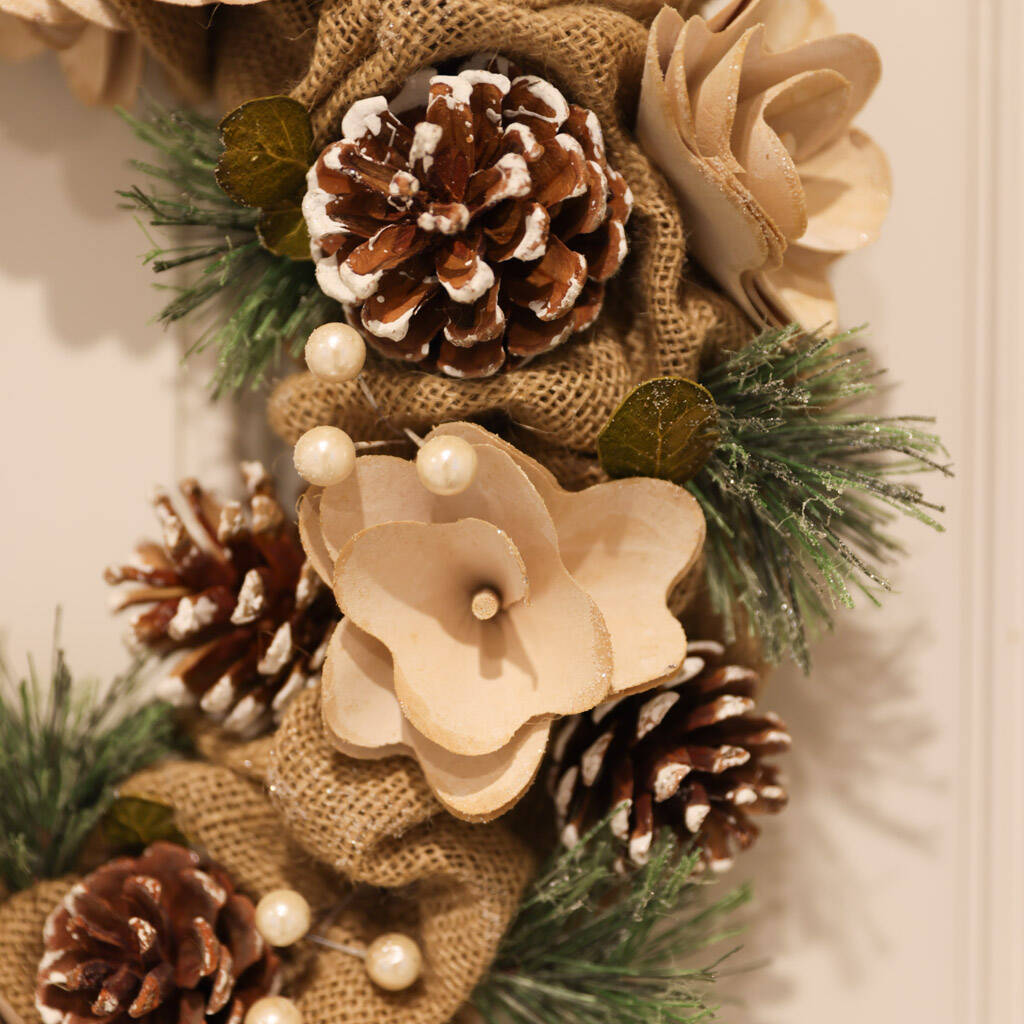 Natural Country Indoor Wreath By Dibor   Original Natural Country Christmas Wreath 