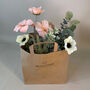 Faux Flowers Gift Bag Peach, thumbnail 1 of 3