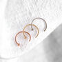 9ct Solid Yellow Gold Ball Twisted Open Hoop Nose Ring, thumbnail 1 of 2