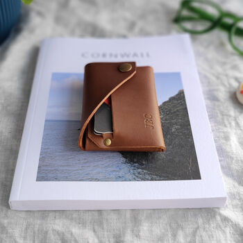 Personalised Tan Leather Wallet, 4 of 8