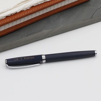 Personalised Marshall Navy Rollerball Pen, 2 of 5