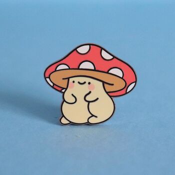 Mushroom Enamel Pin | Cute Pin Badges, 3 of 5