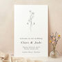 Simple Floral Wedding Welcome Sign, thumbnail 1 of 3