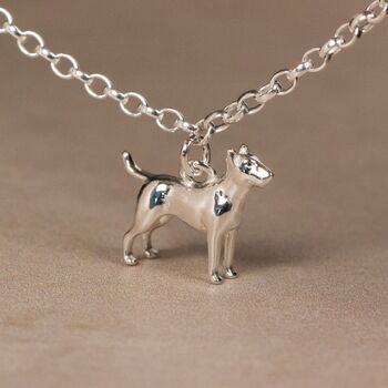 Personalised 3D English Bull Terrier Silver Chain Bracelet, 2 of 10