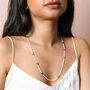 Colourful Daisy White Beaded Necklace, thumbnail 3 of 3
