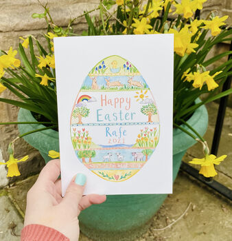 'Happy Easter' Personalised Card, 2 of 3