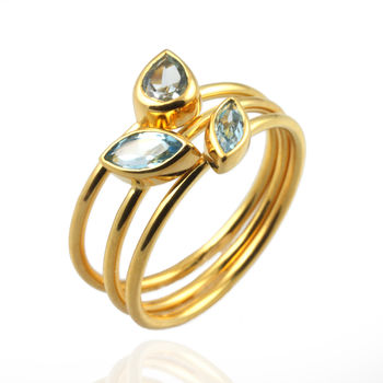 Stacking Rings With Blue Topaz, 5 of 8