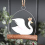 Regal Swan Hanging Christmas Tree Decoration, thumbnail 1 of 2