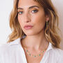 Lakshmi Turquoise Necklace In Silver Or Gold Plated, thumbnail 8 of 12