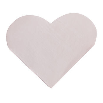 Pastel Pink Heart Shaped Party Paper Napkins, 2 of 3