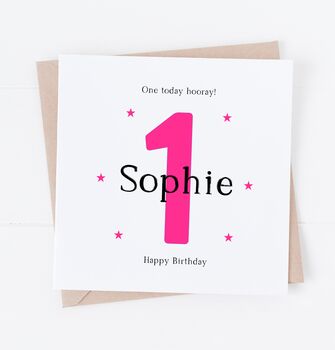 Personalised Girls Age Number Birthday Card, 2 of 3