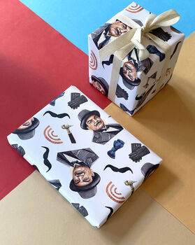 Poirot Inspired Wrapping Paper, Detective Gift Wrap, 3 of 7