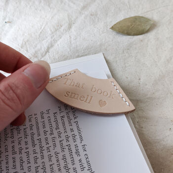 Personalised Leather Corner Bookmark, 10 of 10
