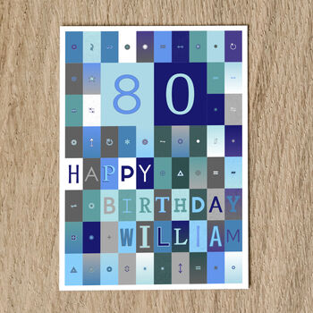 Personalised 80th Birthday Card Age And Name 1945, 10 of 10