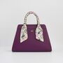 Floral Engravings Large Plum Tote, thumbnail 2 of 6